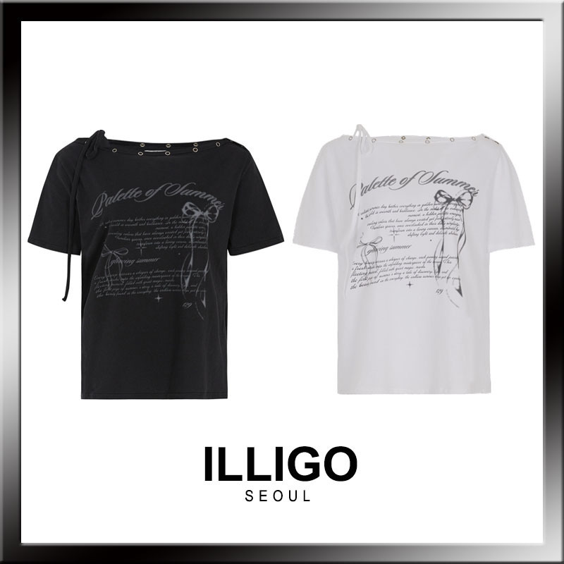 ★ILLIGO★ SNAP ONE SHOULDER OVERFIT T-SHIRT