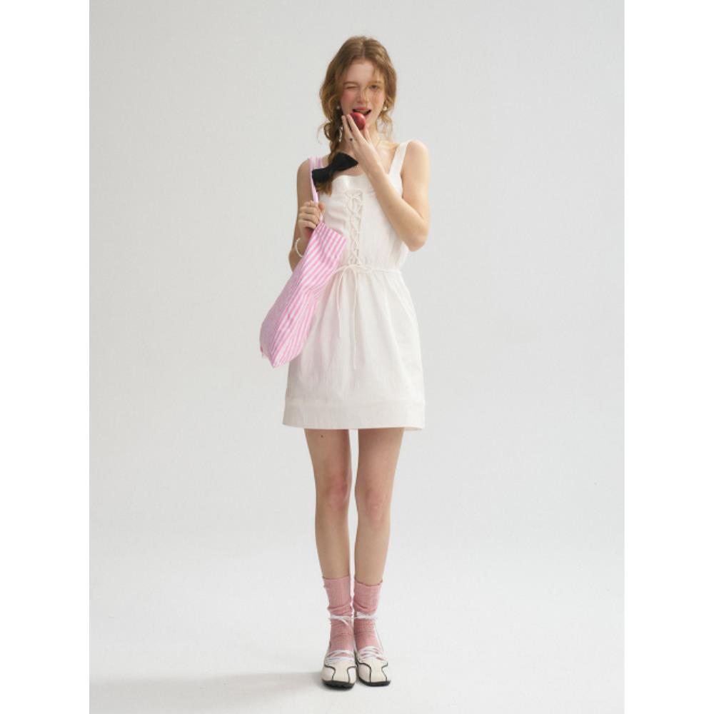 ★Since Then★ Blanc Corset Mini Dress