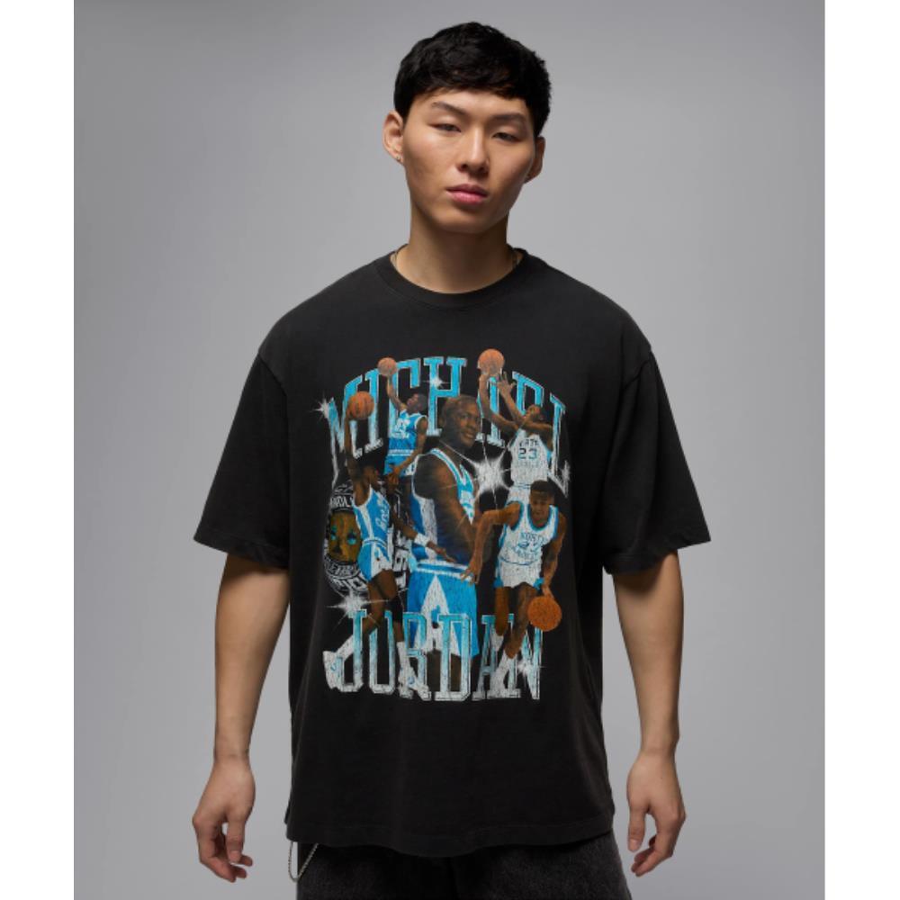 ★Nike★ Jordan Flight Essential Graphic T-Shirt M Black Dar