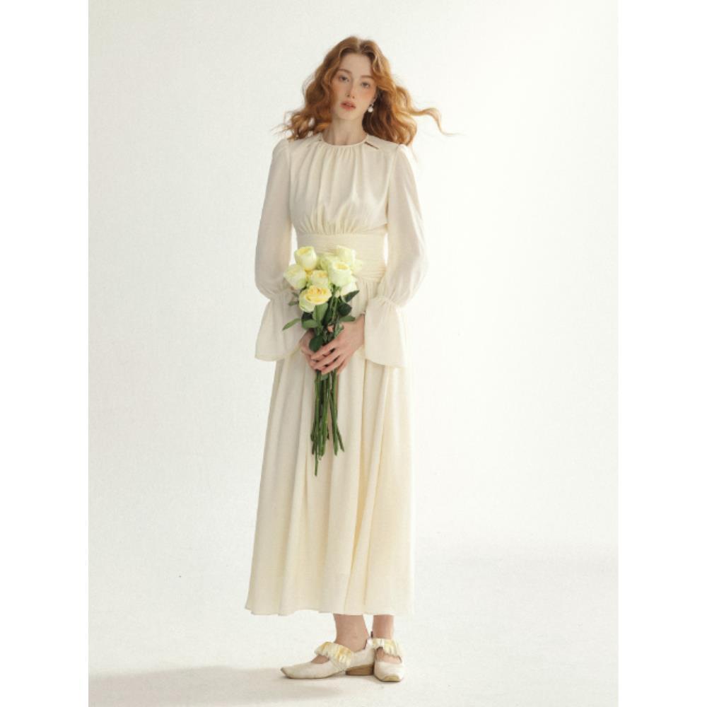 ★Since Then★ Irene shirring long one-piece