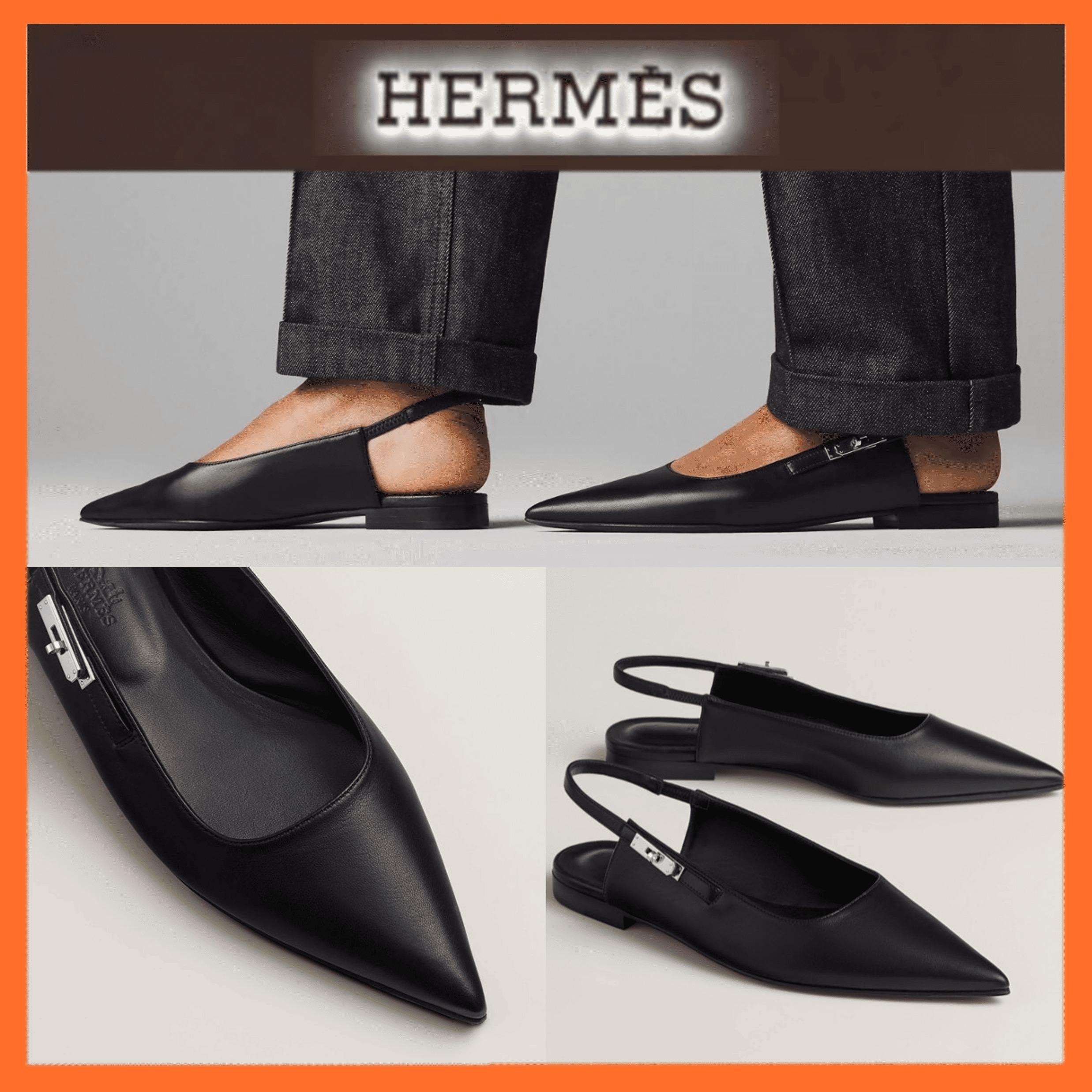 洗練された大人のスタイル【HERMES】 Slingback Lovely パンプス