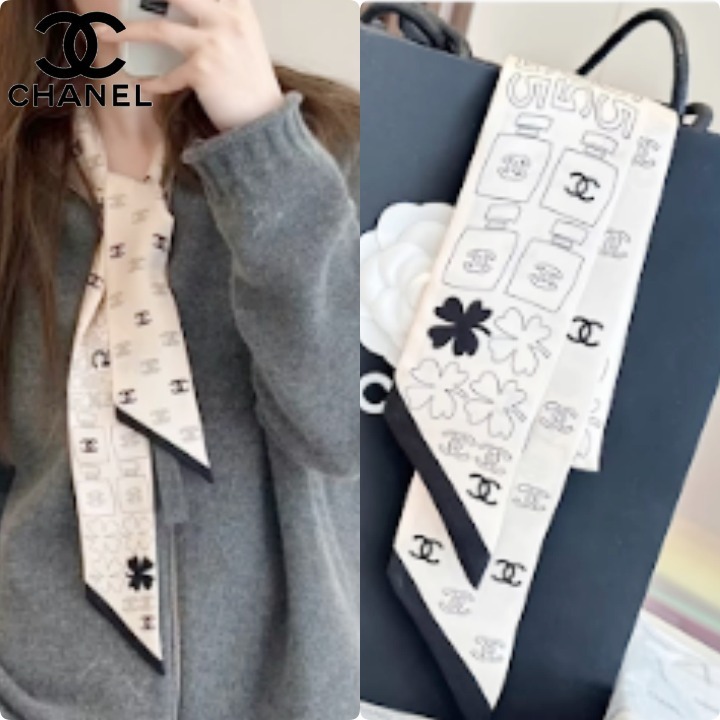 【エレガントな装いに25S】CHANEL シルクツイル スカーフ