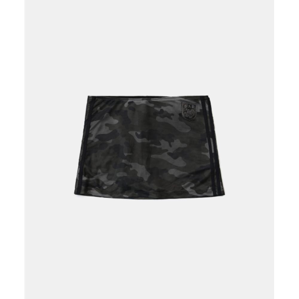 ★BADBLOOD★ AQUA Vintage Club Skort Shorts Black Camo w-srt
