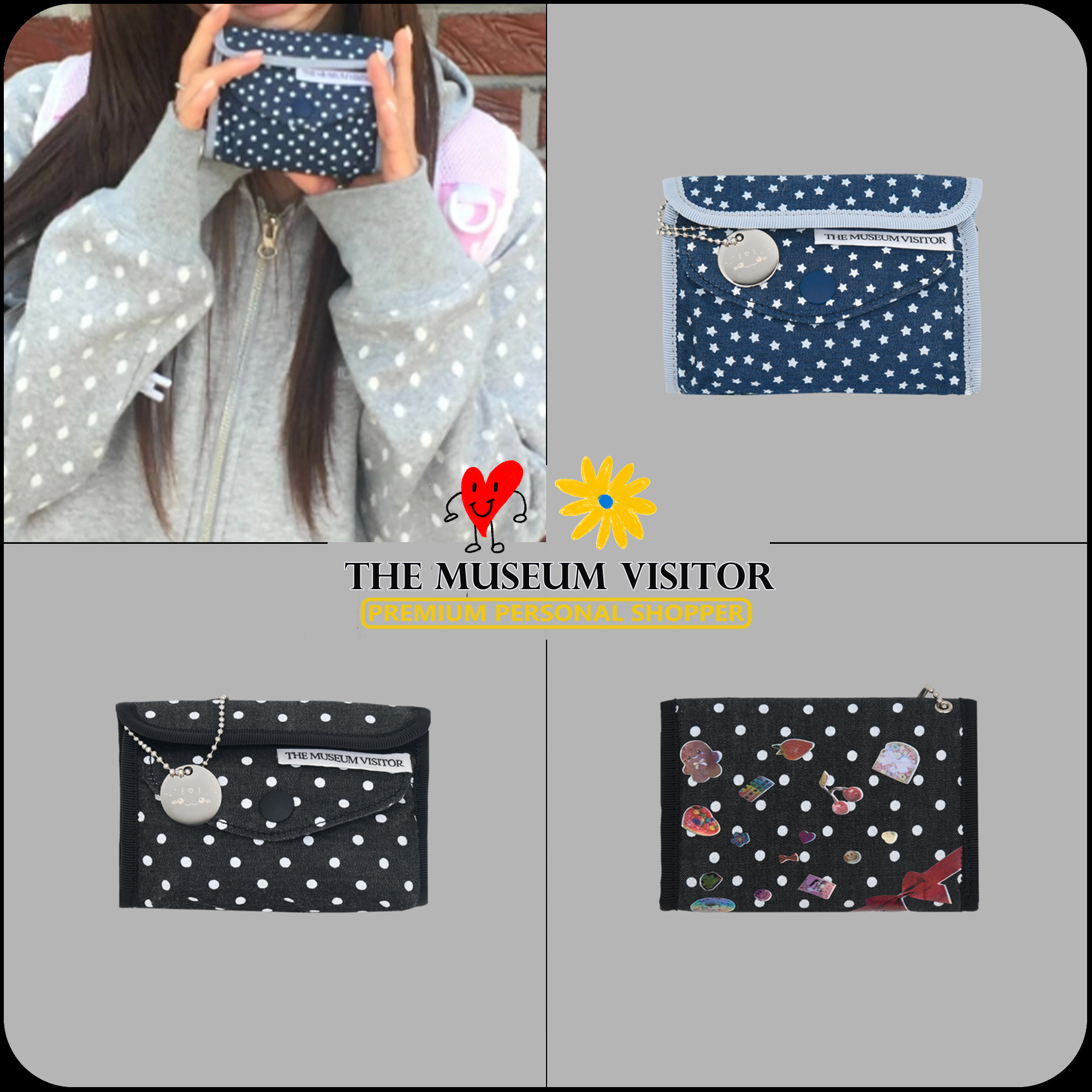 [THE MUSEUM VISITOR]★STICKER PRINTED VELCRO WALLET