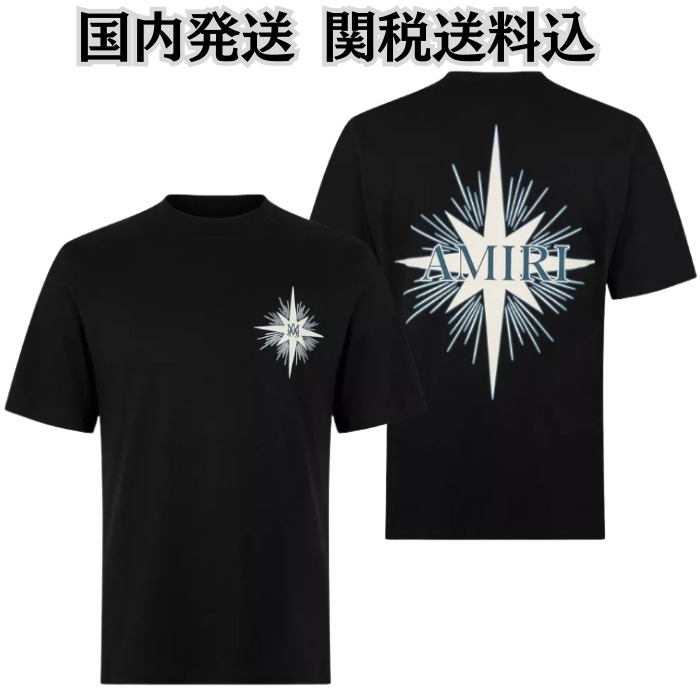 【AMIRI】スターバースト Tシャツ ロゴプリント クルーネック