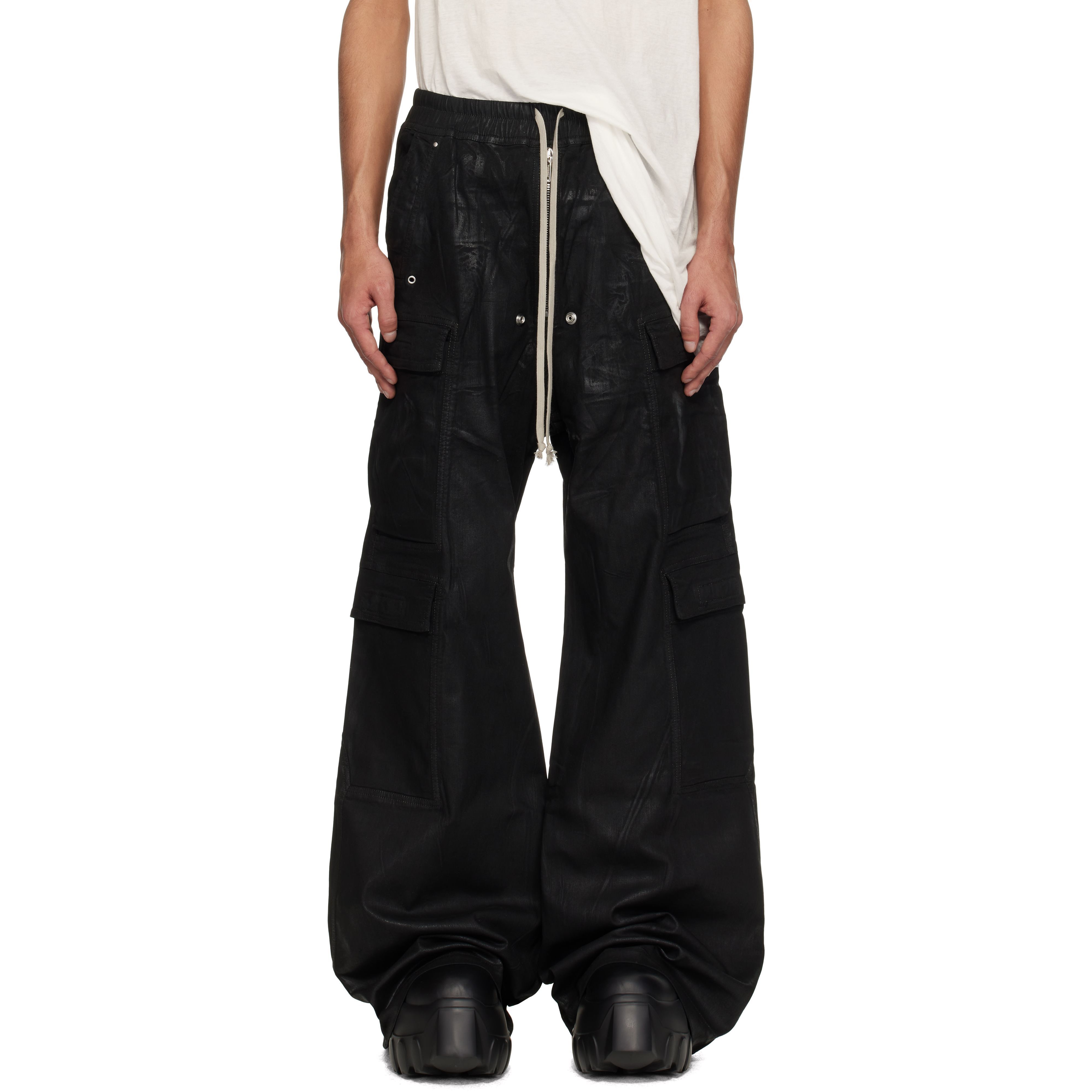 Rick Owens DRKSHDW ブラック Jumbo Belas デニム カーゴパンツ