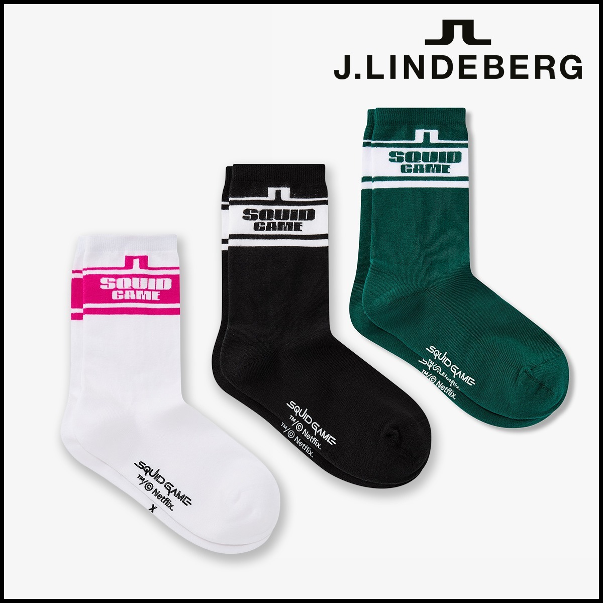 ★J.LINDEBERG★[イカゲーム3]ユニセックス HALF SOCKS