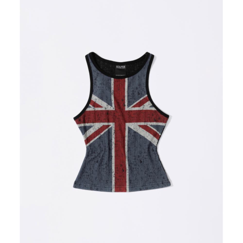 ★SCULPTOR★ Union Jack Tank Black SC25S258BK