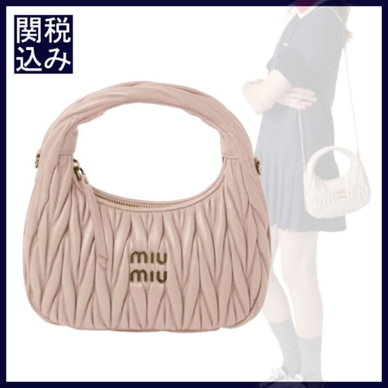 【MiuMiu】ワンダー マテラッセレザー ホーボーバッグ 関税込み