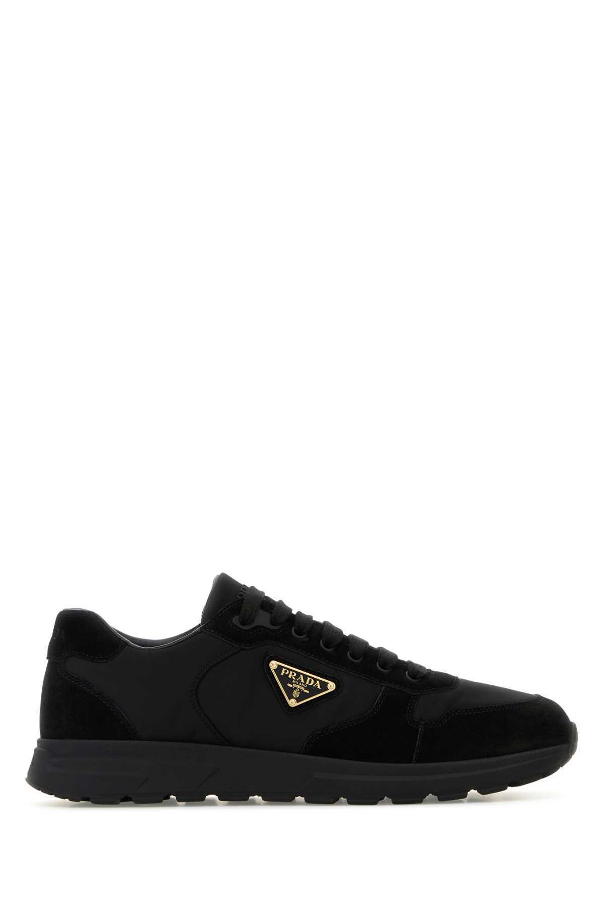 【関税&送料込】Prada Black Re-Nylon And Suede Prax Sneakers