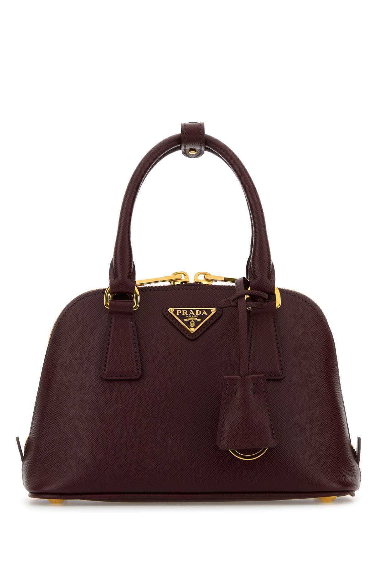 【関税&送料込】Prada Burgundy Leather Handbag