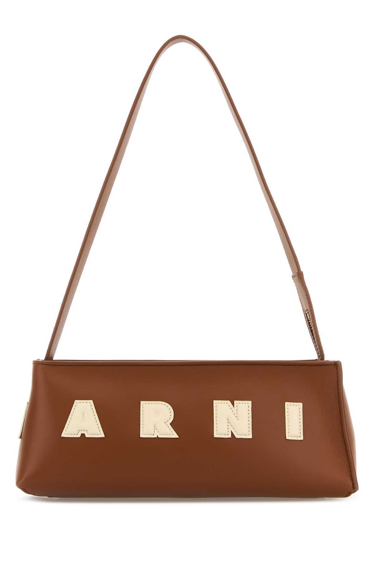 【関税&送料込】Marni Caramel Leather Shoulder Bag
