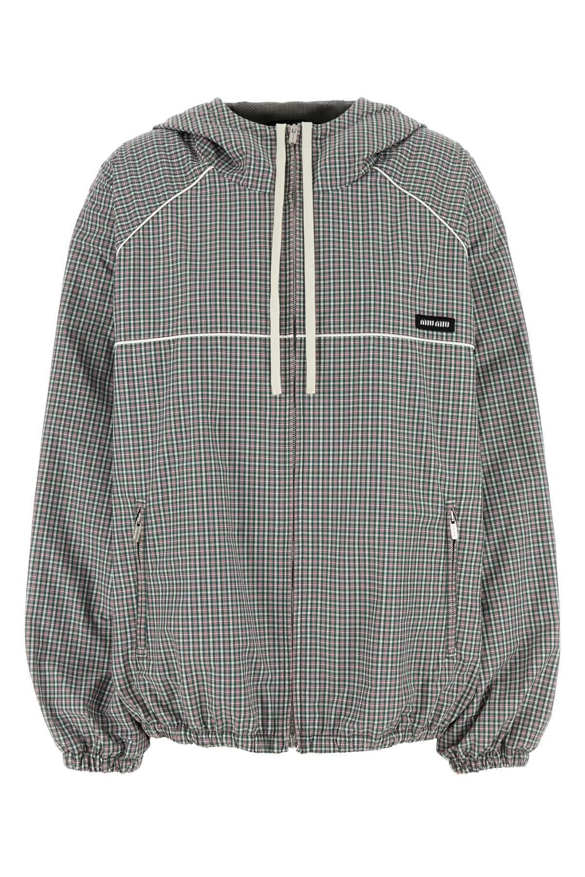 【関税&送料込】Miu Miu Embroidered Tech Fabric Jacket