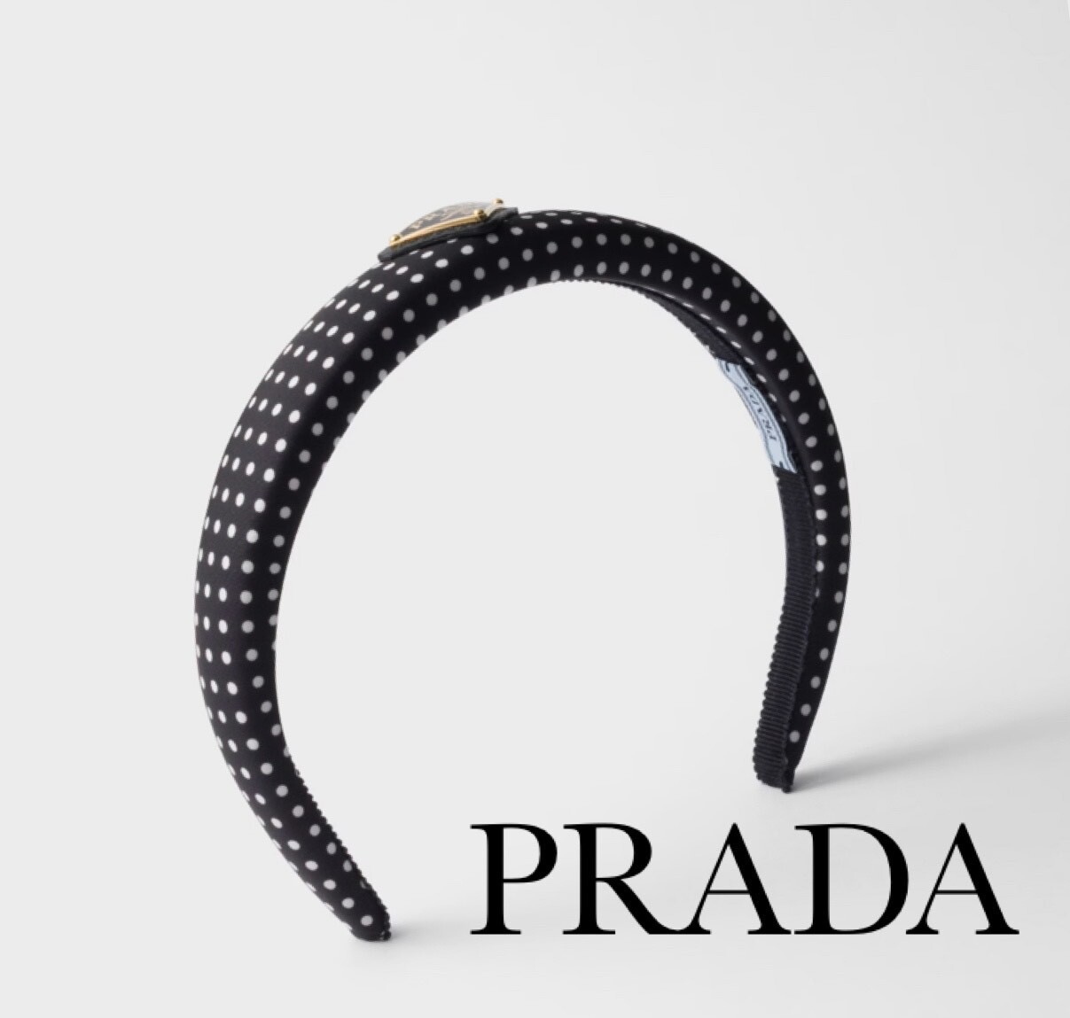 PRADA プリント Re-Nylon ヘッドバンド ドット 水玉