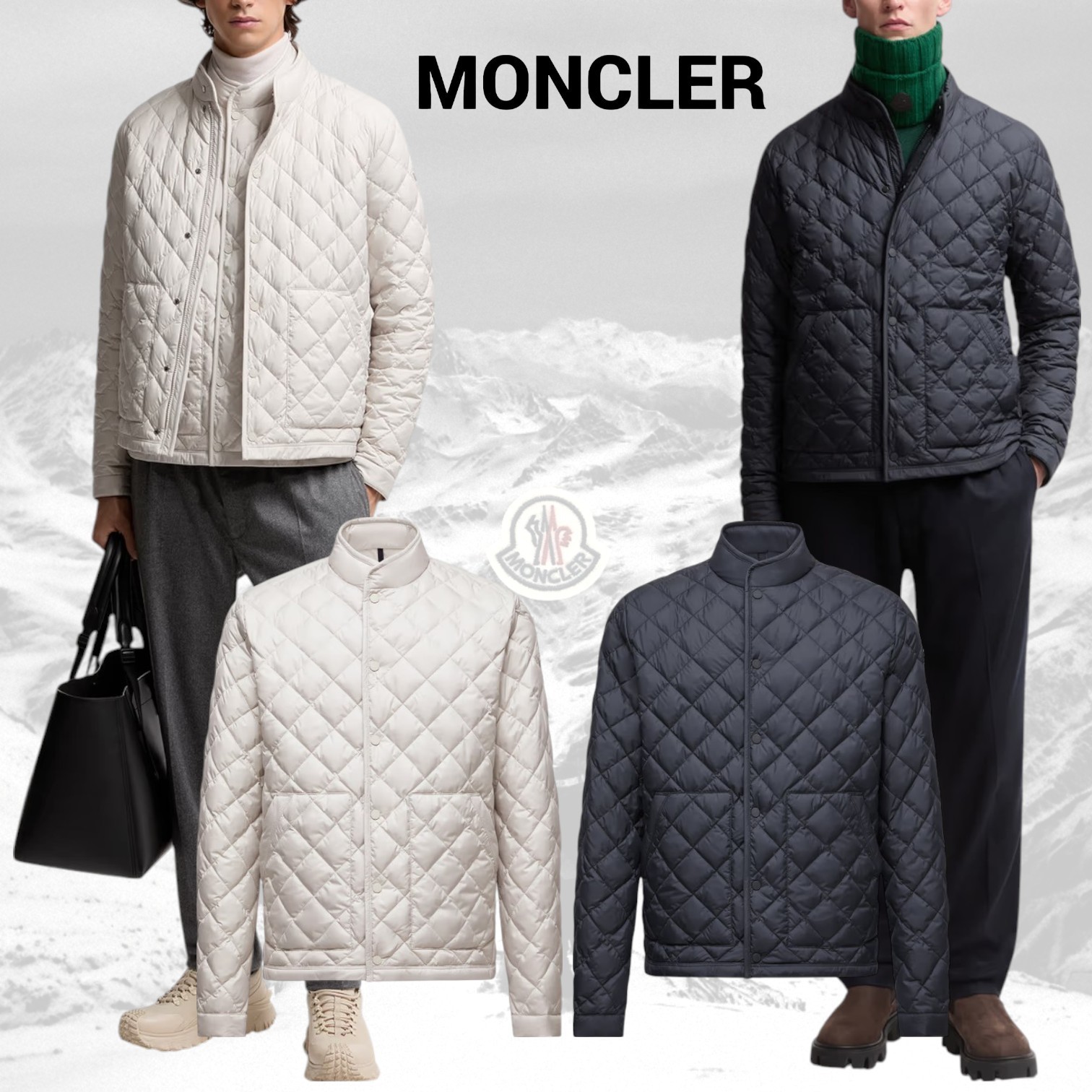 【MONCLER】Oise ショートダウンジャケット ダイヤモンドキルト