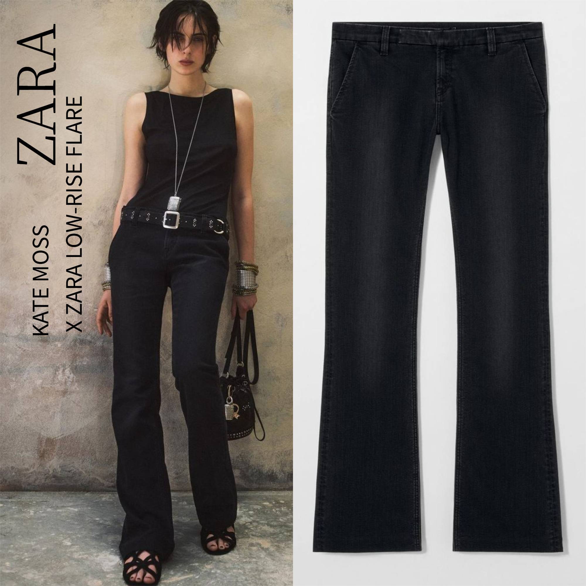 ZARA【NEW】KATE MOSS X ZARA LOW-RISE FLARE