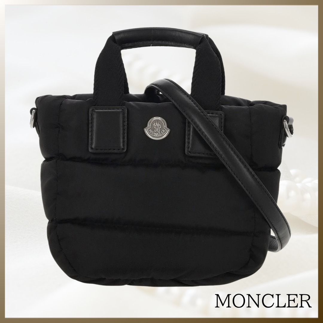 MONCLER◆モンクレール ロゴ パッド入りミニトートバッグ