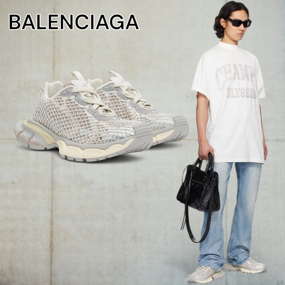 【BALENCIAGA】ベージュ 3XL フィッシュネット スニーカー