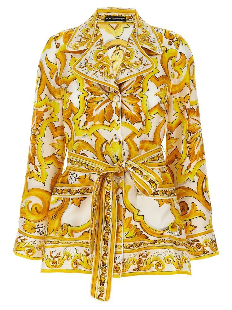 DOLCE & GABBANA マショリカ フリント ツイル ハシャマ シャツ