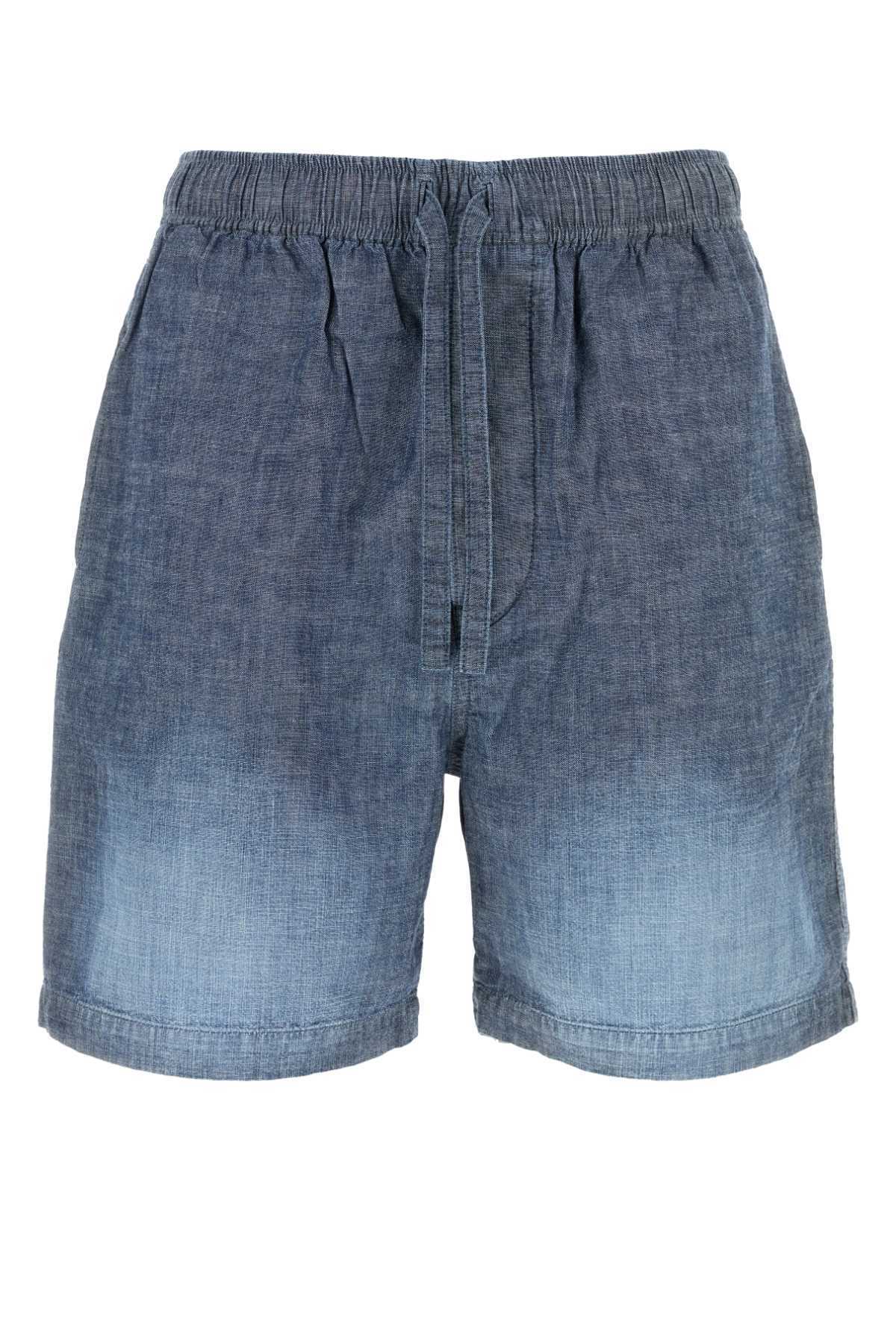ハーフ・ショートパンツ LOEWE SHORTS (H526Y11W95 WASHEDBLUE)