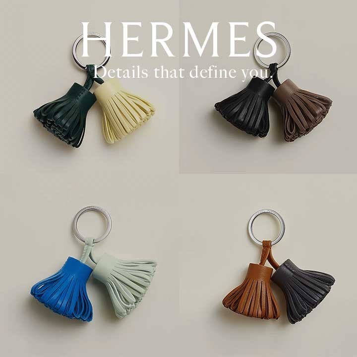 *小物で差がつく逸品*【HERMES】Carmen Uno-Dos キーリング