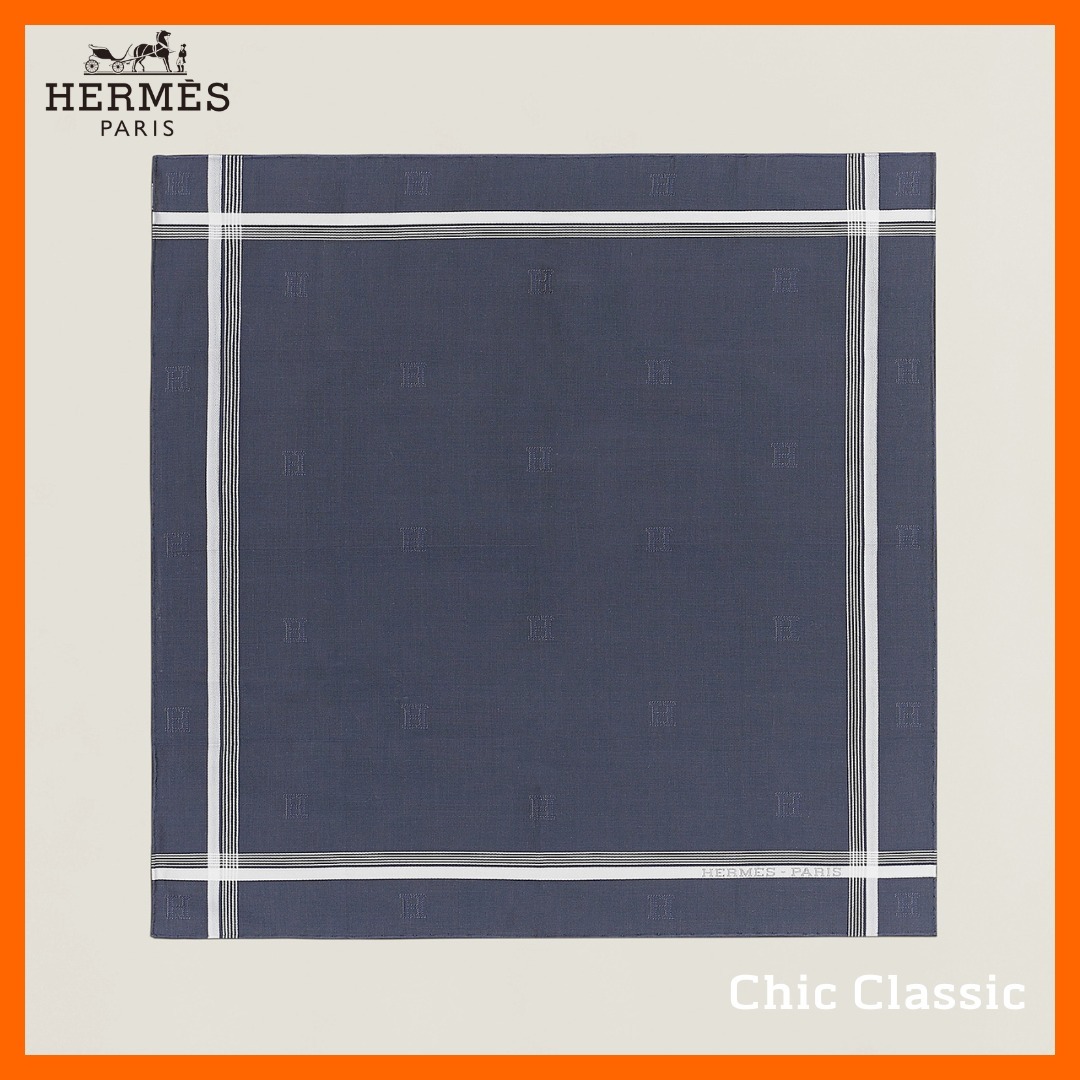【HERMES】エルメス ハンカチーフ 《ジャカードH》