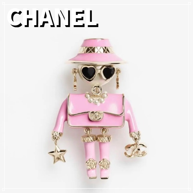限定 CHANEL ブローチ ピンク ココマーク レディモチーフ
