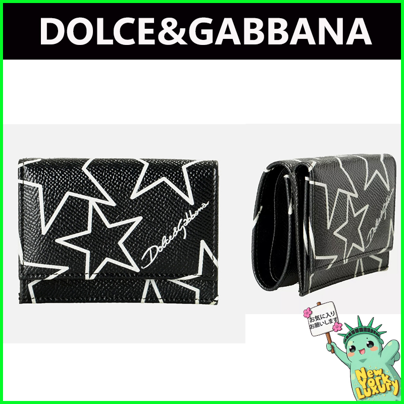 Dolce & Gabbana★素敵！3つ折りタイプ 星柄プリント財布