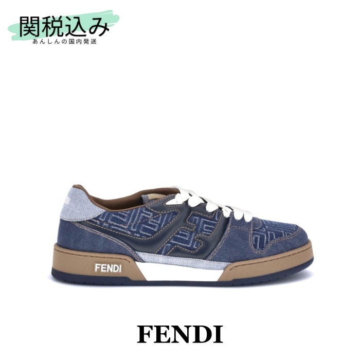 【FENDI】フェンディ マッチ スニーカー ブルーFFジャカード ロ