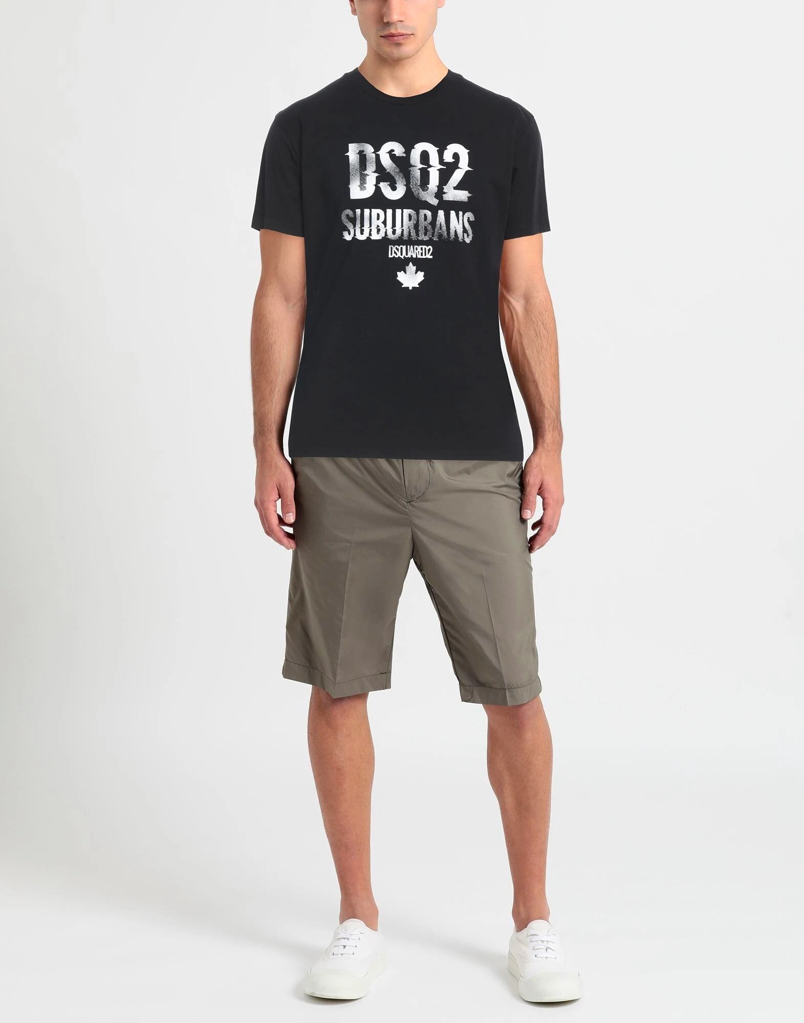 《セール》【DSQUARED2】ロゴ入りプリントTシャツ（ブラック）