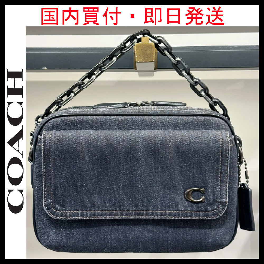 国内買付・即日発送【COACH】デニム クロスボディ バッグ 24