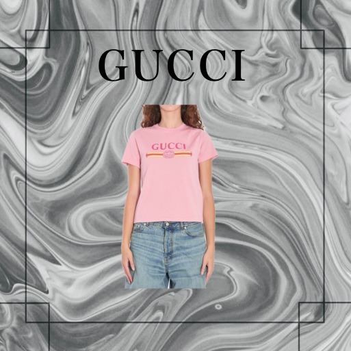【Gucci】 Printed Logo T-Shirt