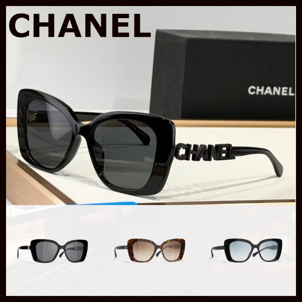 【エレガント☆】CHANEL ロゴ サングラス スクエア シェイプ