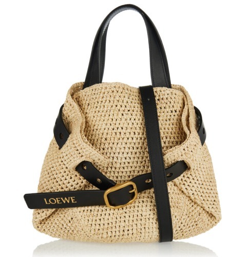 【LOEWE】ラフィア パンチホール ショッパー ミニ
