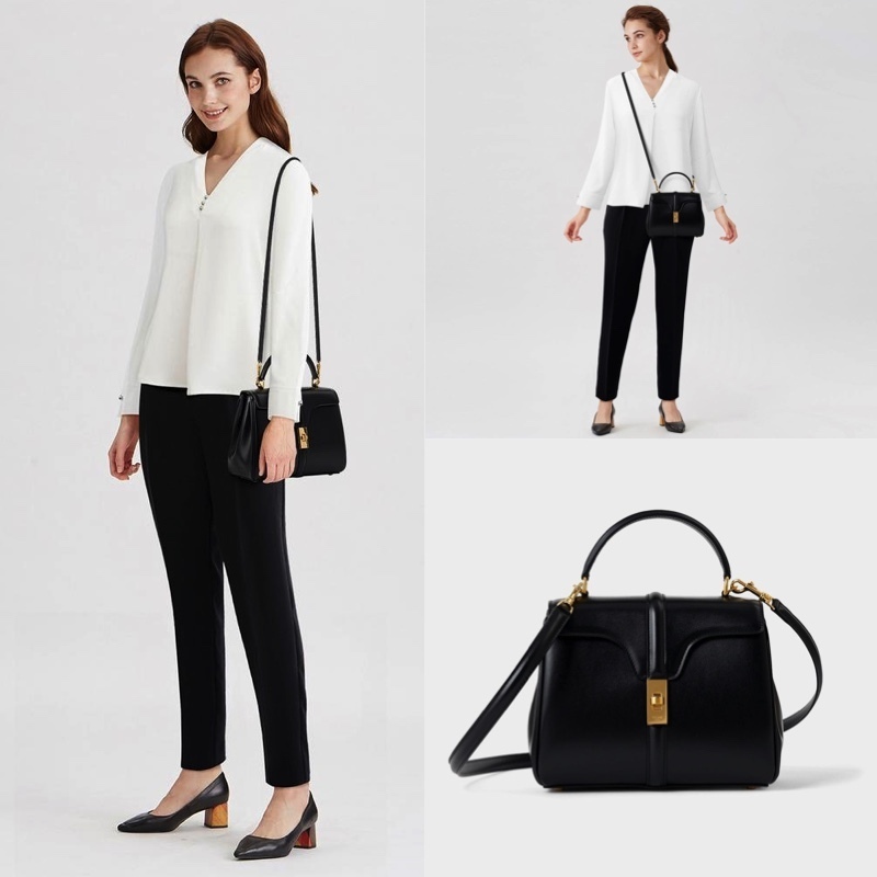 ＊即発可能＊ CELINE 16 スモール 2WAYハンドバッグ ブラック