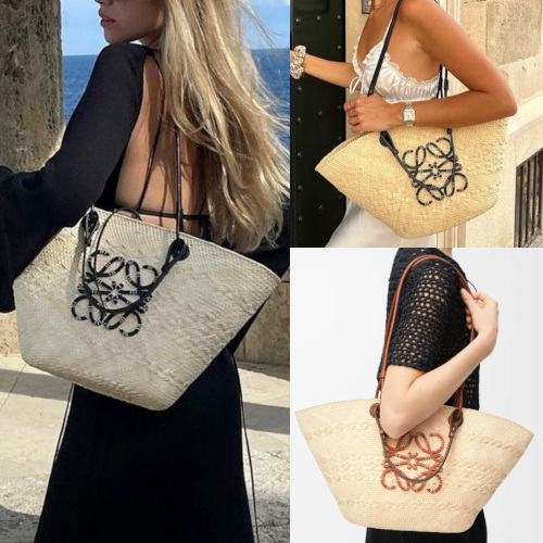 【大人気☆】LOEWE ロエベ アナグラム かごバッグ ミディアム