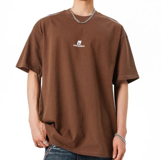 メンズ Tシャツ サイドライン 英字プリント レタリング a1353