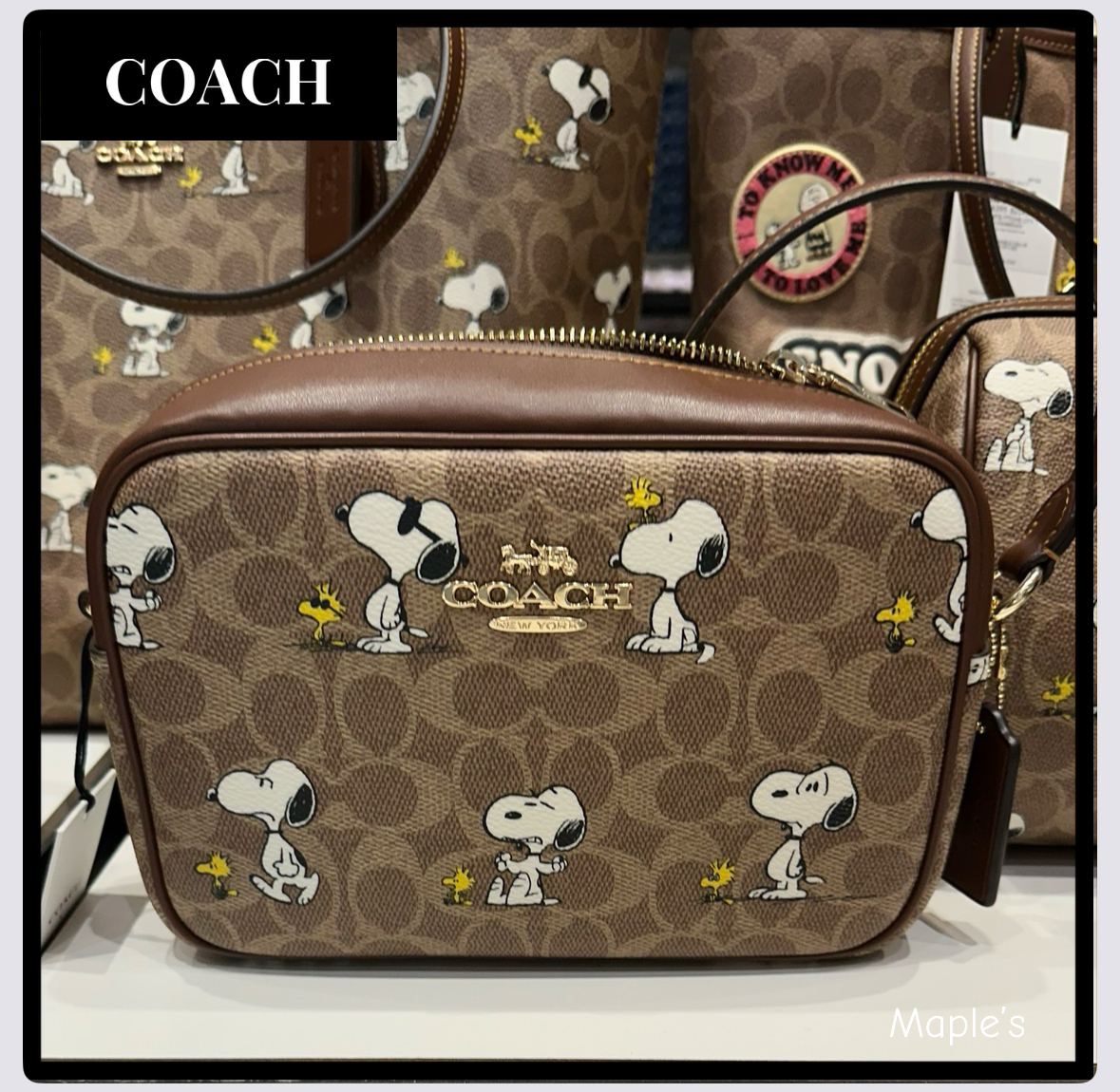 限定コラボ【Coach X Peanuts】ジェイミー カメラ バッグ