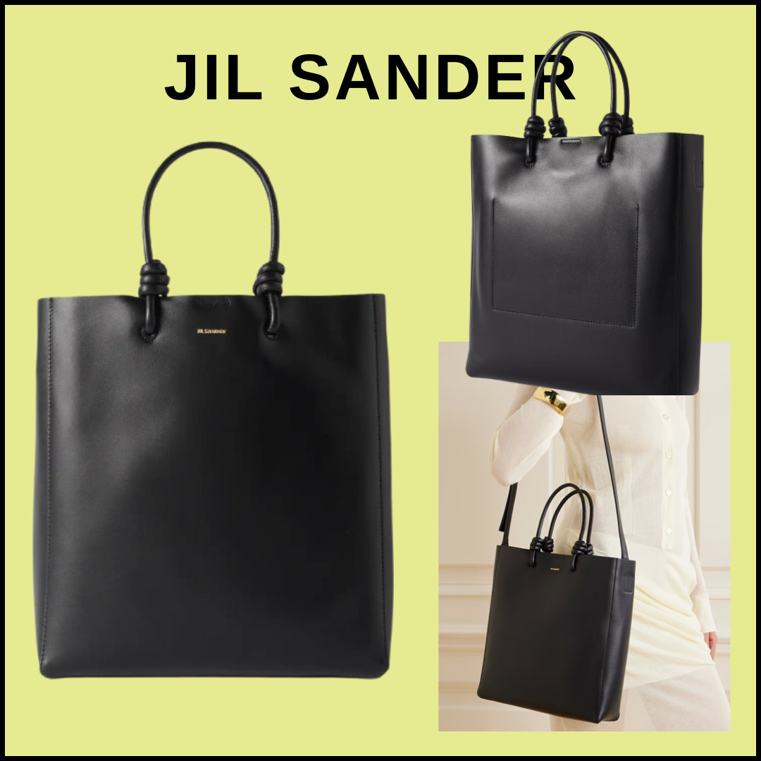 【JIL SANDER】 レザー ミディアム ショルダー トートバッグ