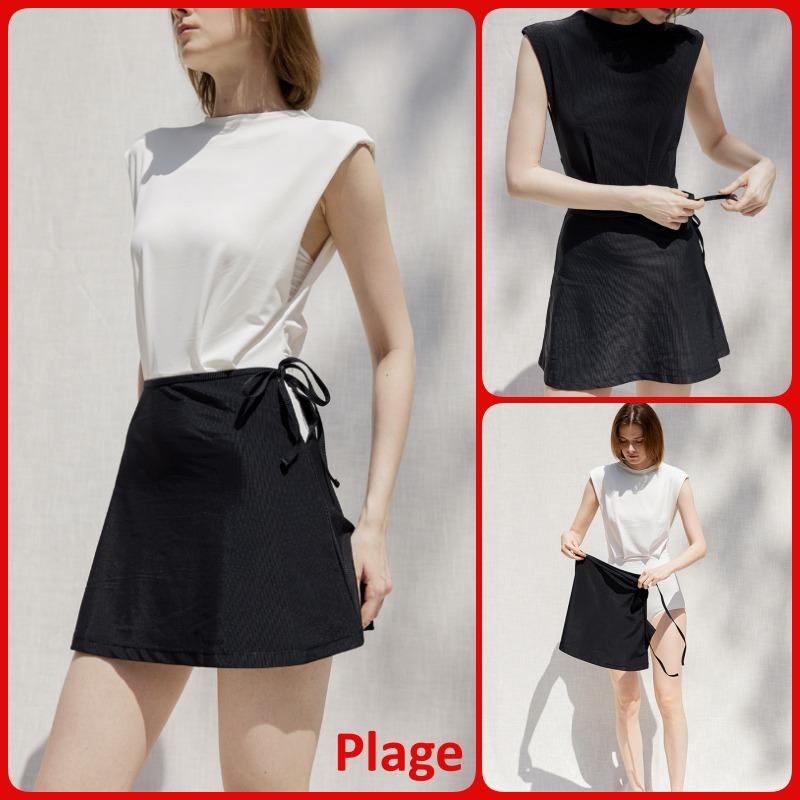 夏/ビーチウェア★PLAGE★Cover-up mini skirt