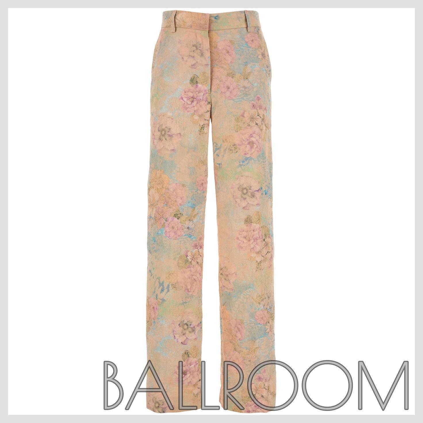 パンツ DRIES VAN NOTEN EMBELLISHED LINEN BLEND PAXY PANT