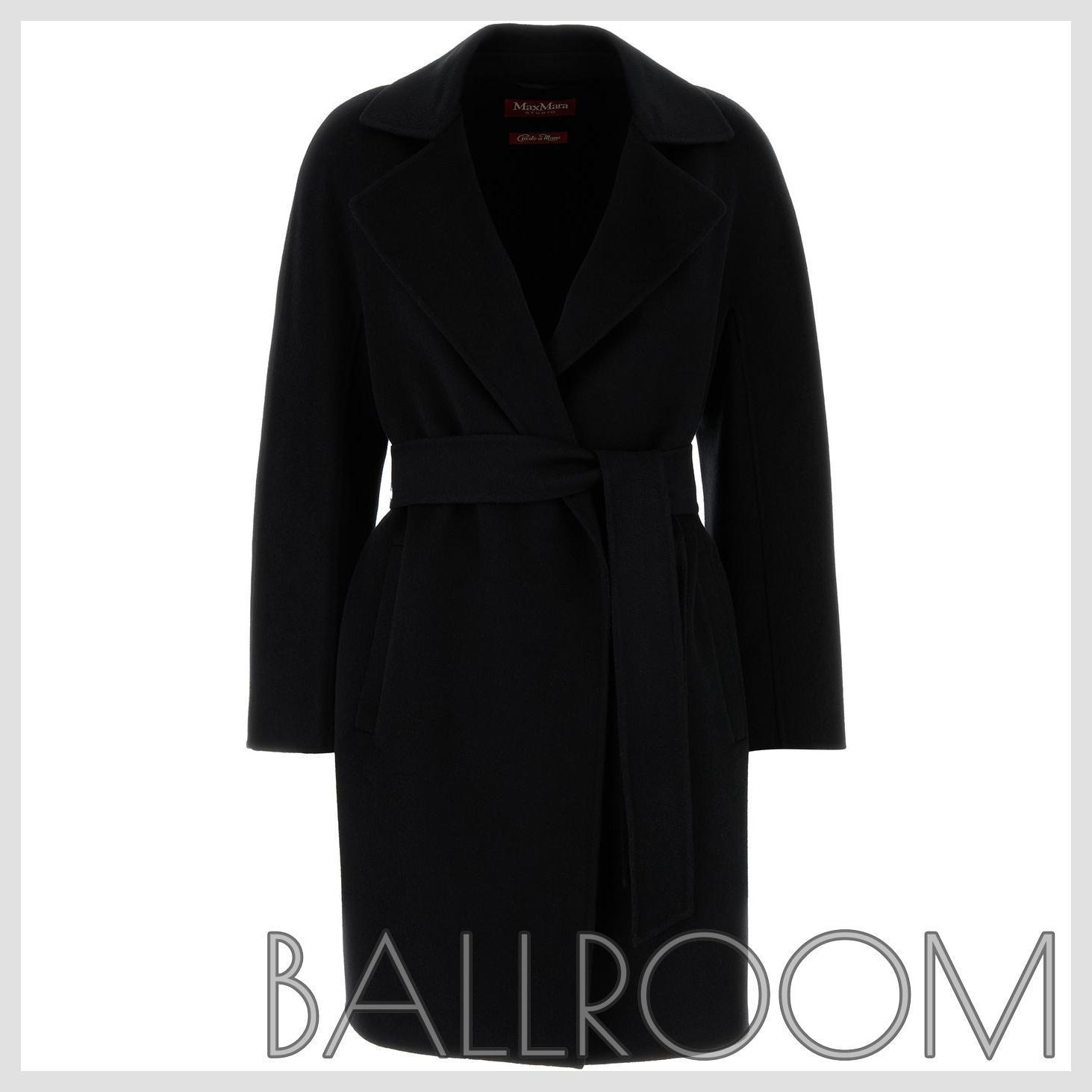 コート MAX MARA BLACK WOOL BLEND AJACCIO COAT