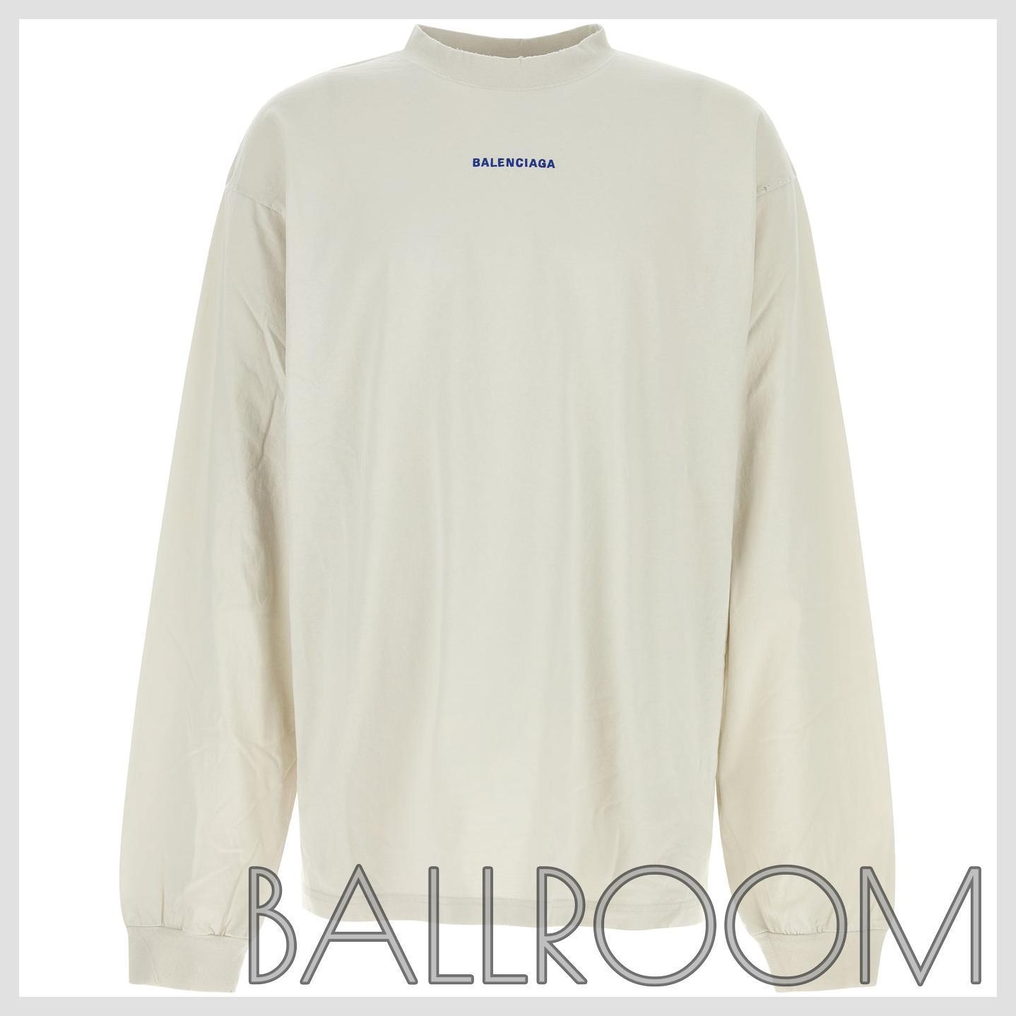 Tシャツ・カットソー BALENCIAGA CHALK COTTON T-SHIRT