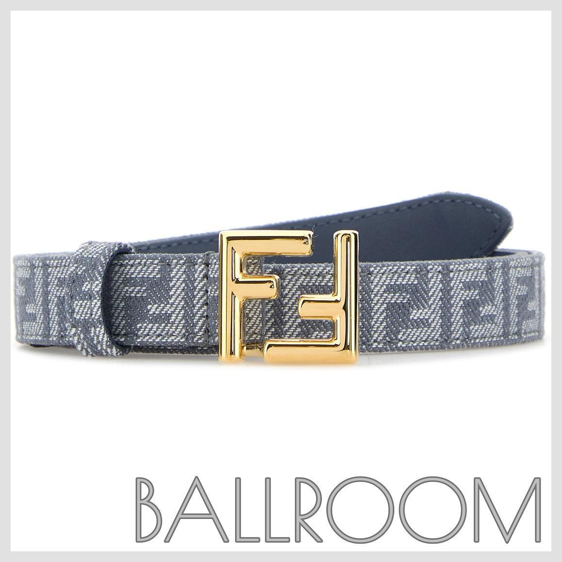 ベルト FENDI EMBROIDERED DENIM FF BELT