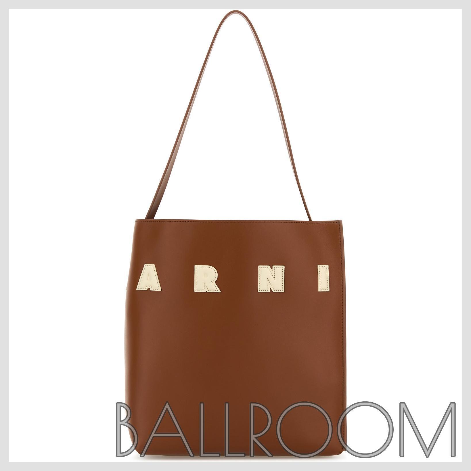 ショルダーバッグ・ポシェット MARNI CARAMEL LEATHER SMALL MUSEO SHOULDER BAG