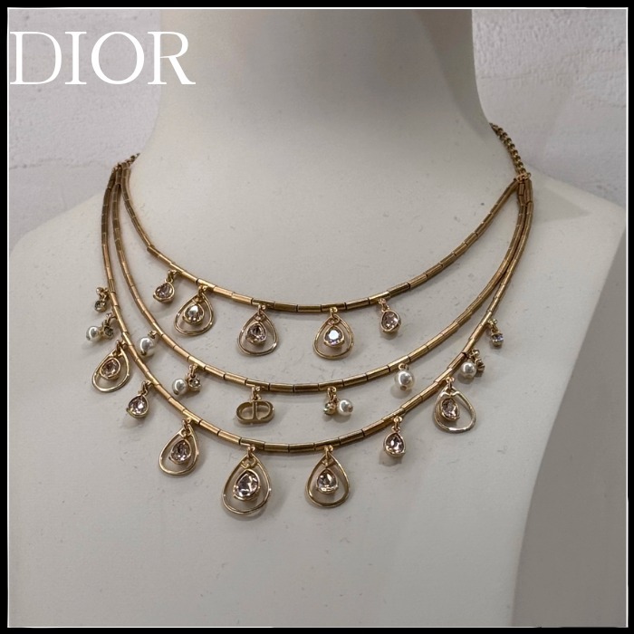 【ゴージャス！】DIOR D-Drop ネックレス