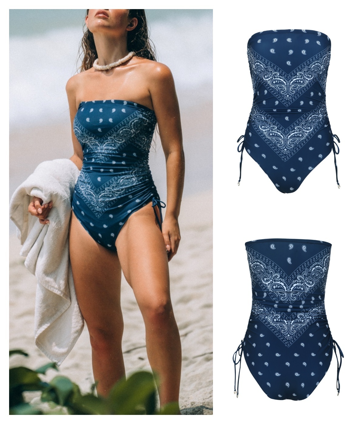 ★DAZE DAYZ★BANDANA BLUES TUBE ONEPIECE★Blue★韓国★大人気