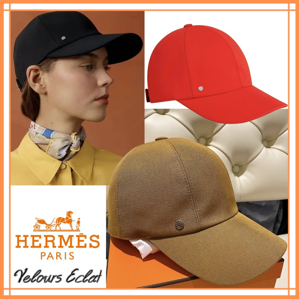 毎日使える上質感【HERMES】ロゴ キャップ 3色展開