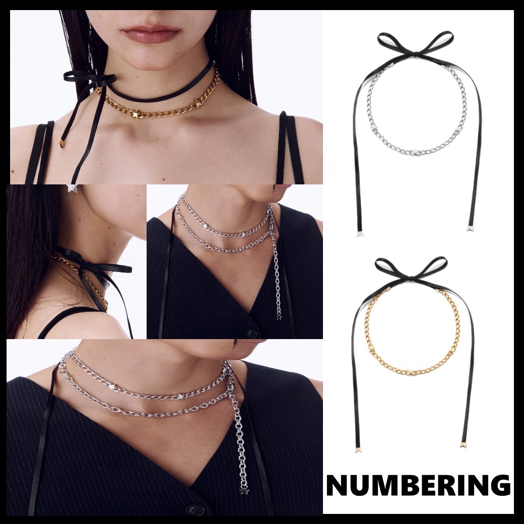 早期完売★NUMBERING★Triple Star Strap Necklace #5773★人気