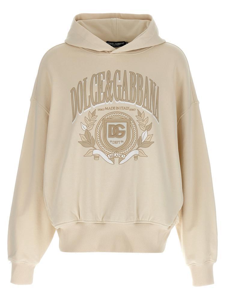 国内発 Dolce & Gabbana ロゴコットンジャージー長袖フーディー